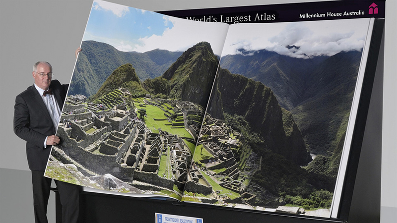 Illustration for article titled World's Largest Atlas Needs Two People To Turn Each Page